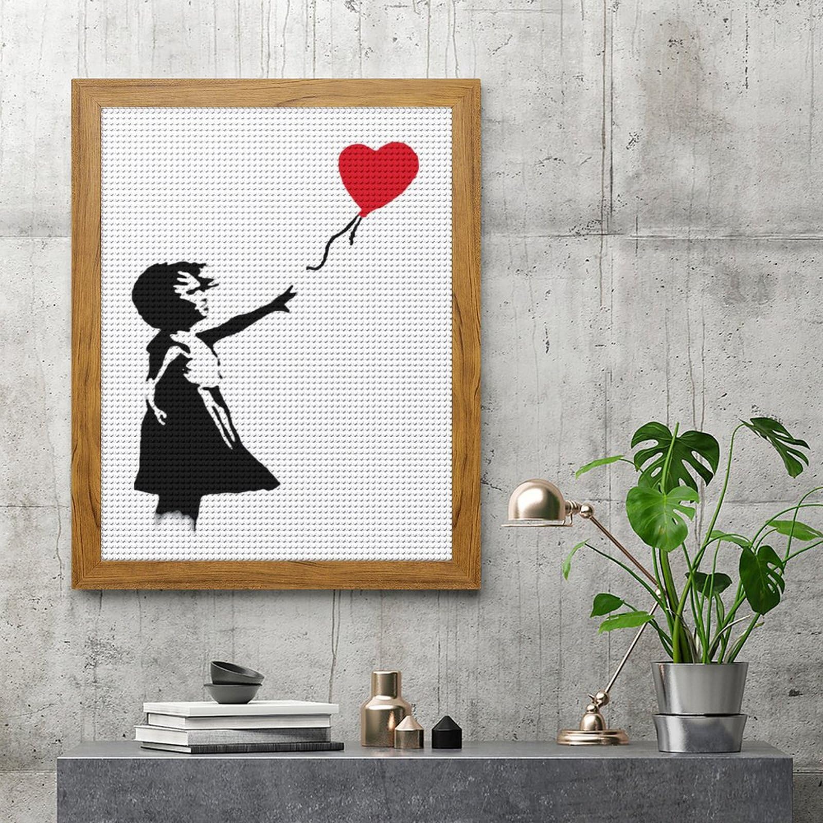 Amazon.co.jp: ダイヤモンドアート Banksy バンクシー 風船少女 5D